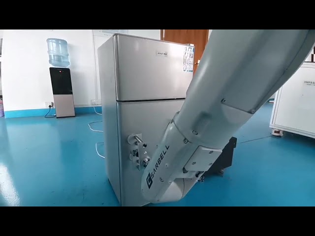 Vidéos d'entreprise À propos Robotic arm for refrigerator door durability test - continuously open and close