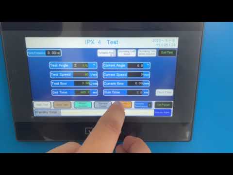 Vidéos d'entreprise À propos IEC 60529 IPX3/IPX4 oscillating tube with rotation table, control system and water tank